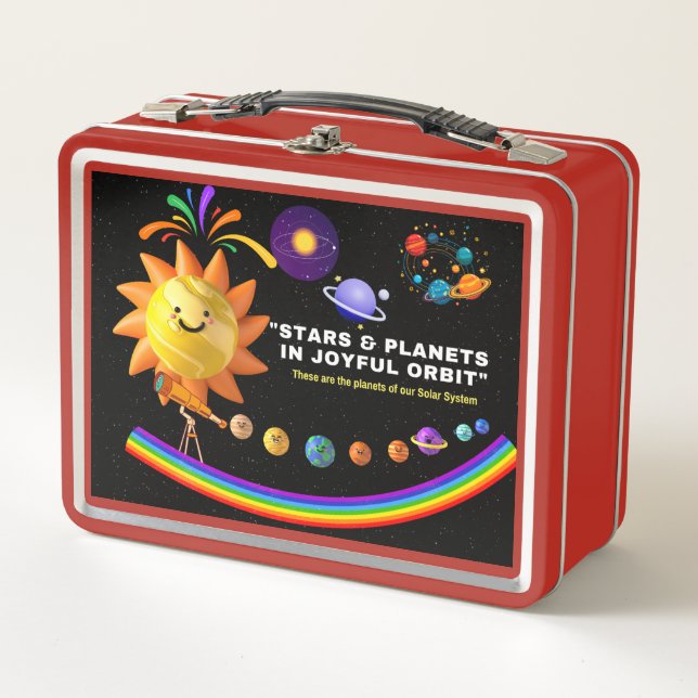 Lunch Box "Étoiles et planètes dans Joyful Orbit Lunbox (Devant)