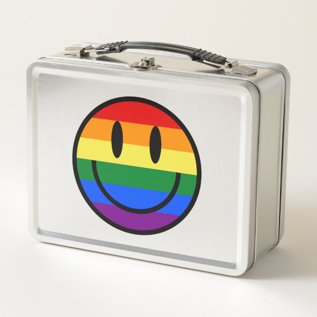 Lunch Box Face souriante arc-en-ciel (Devant)