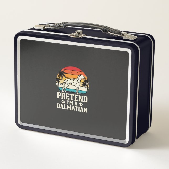 Lunch Box Fais comme si j'étais un chien rétro dalmatien (Devant)