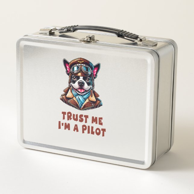 Lunch Box Faites-moi confiance, je suis pilote (Devant)