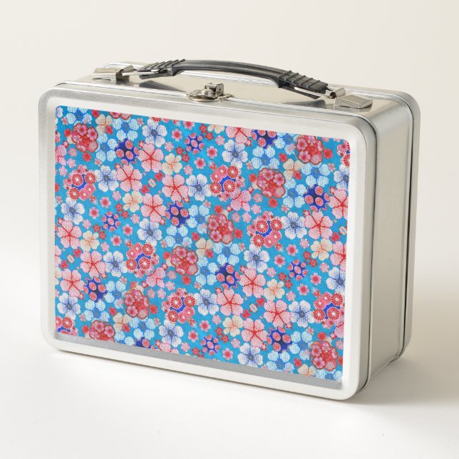 Lunch Box Falln Blue Floral (Devant)