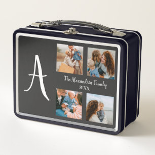 Lunch Box Famille personnalisée 4 photo collage modèle