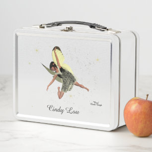 Lunch Box Fée Fille Avec Ailes Jaunes Boîte À Déjeuner