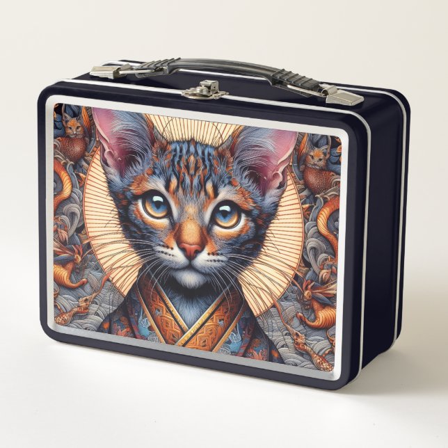 Lunch Box Félin fantastique orné mythique royal (Devant)