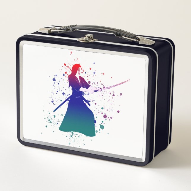 Lunch Box Femme Samurai guerrière avec épée (Devant)