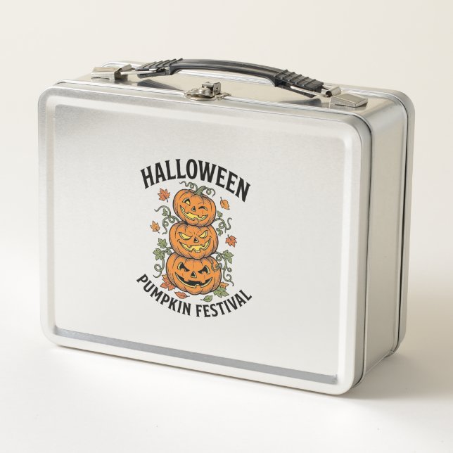 Lunch Box Festival de citrouilles d'Halloween Jack O Lantern (Devant)