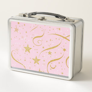 Lunch Box Fête céleste - Boîte alimentaire rose & Gold Star