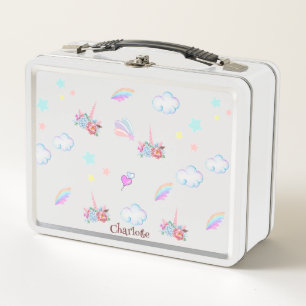 Lunch Box Fête d'anniversaire avec la licorne arc-en-ciel ma