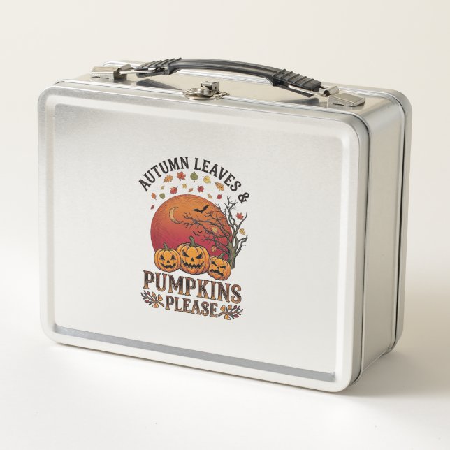 Lunch Box Feuilles d'automne Citrouilles S'il vous plaît Hal (Devant)