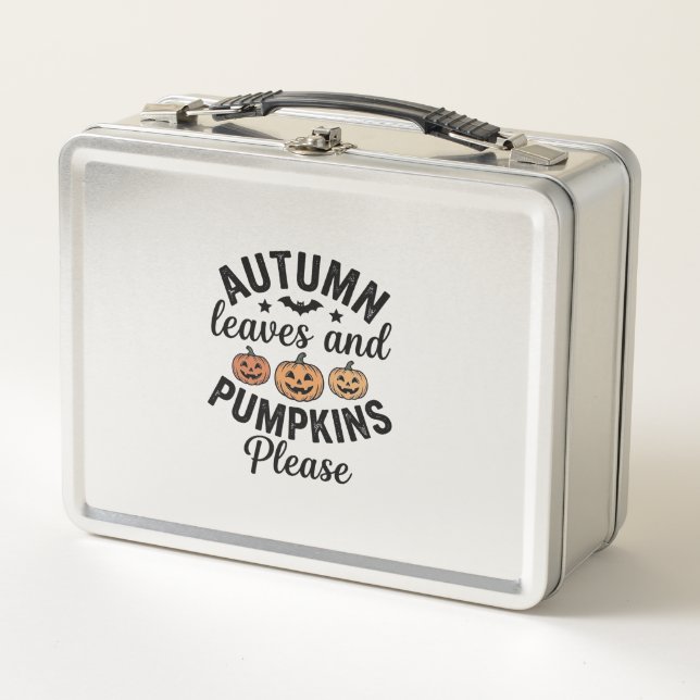Lunch Box Feuilles d'automne Citrouilles S'il vous plaît Vin (Devant)