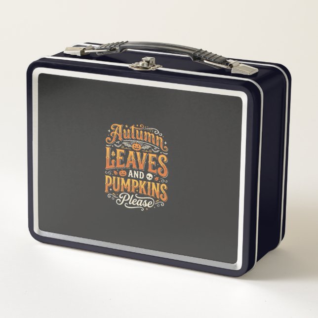 Lunch Box Feuilles d'automne et citrouilles s'il vous plaît  (Devant)