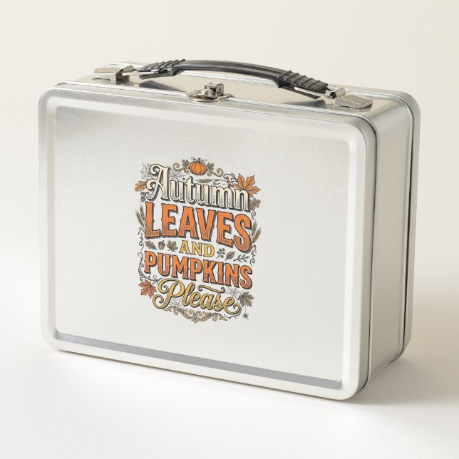 Lunch Box Feuilles D'automne Et Citrouilles S'il Vous Plaît  (Devant)