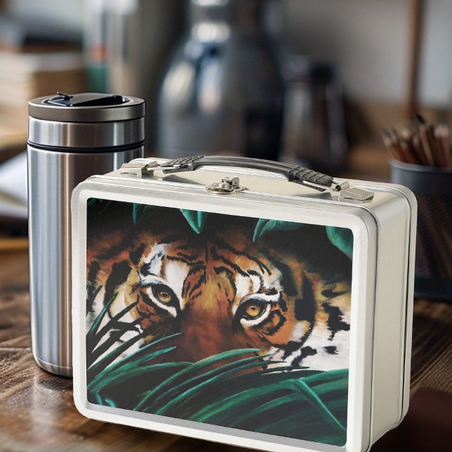 Lunch Box Feuilles de la jungle verte de Tiger (Créateur téléchargé)