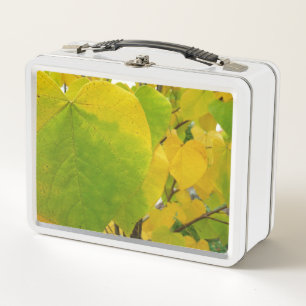 Lunch Box Feuilles rouges jaunes et verts