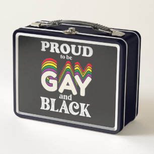Lunch Box Fière D'Être Gay Et Noir De Fierté LGBT