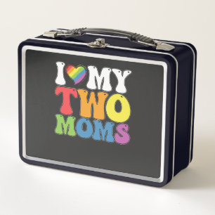 Lunch Box Fierté LGBT J'aime mes deux mamans Gay Lesbienne S