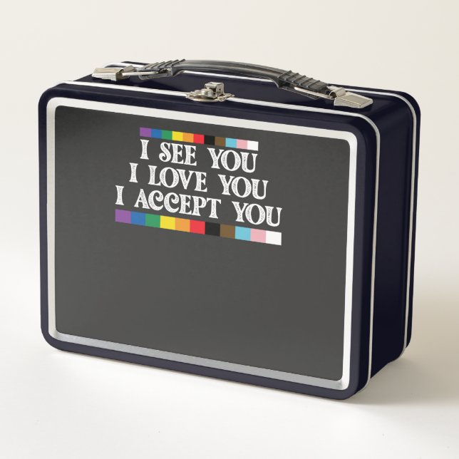 Lunch Box Fierté LGBT Je Vois L'Amour Accepter Votre Soutien (Devant)