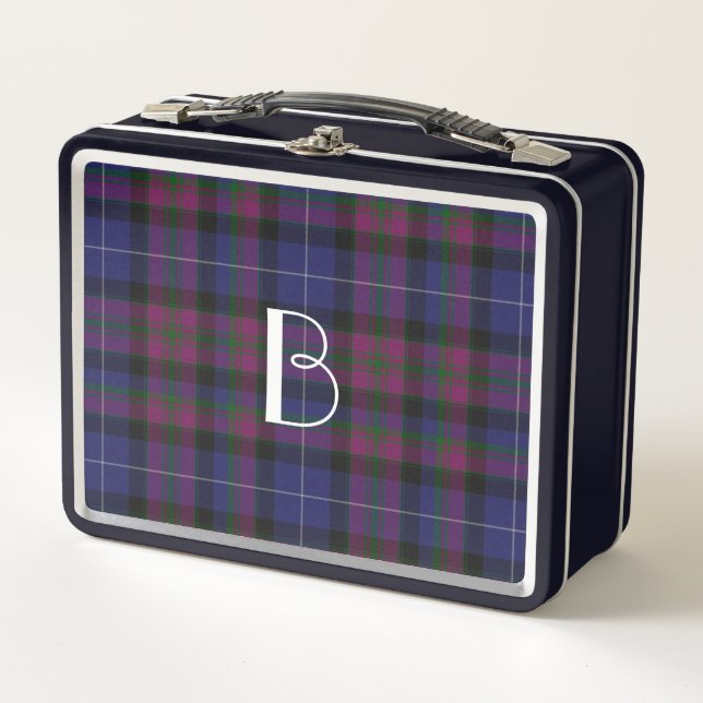 Lunch Box Fierté monogramme de Scotland Plaid (Devant)