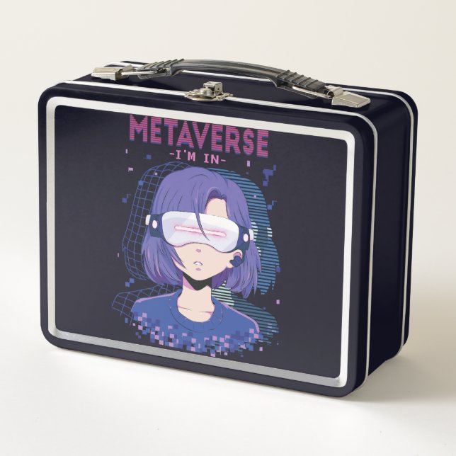 Lunch Box Fille d'anime lunettes de réalité virtuelle Boîte  (Devant)