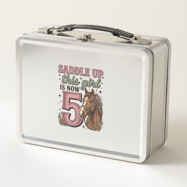 Lunch Box Fille de selle 5e anniversaire Cheval Chemise de C (Devant)