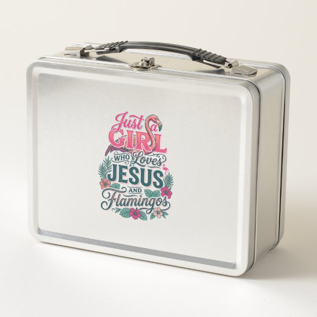 Lunch Box Fille flamant chrétien vintage (Devant)