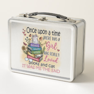 Lunch Box Fille qui aime les livres et les chats