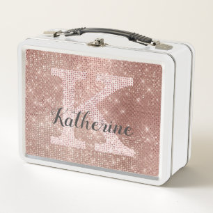 Lunch Box Fille Rose Gold Fun Parties scintillant étincelant
