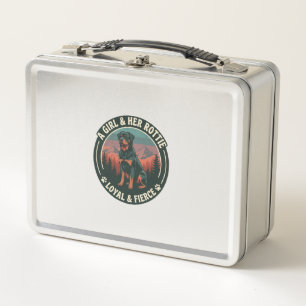 Lunch Box Fille Son Rottie Loyal Féroce Chien Rottweiler Mon