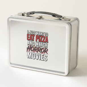 Lunch Box Films d'horreur de pizza Typographie vintage Hallo