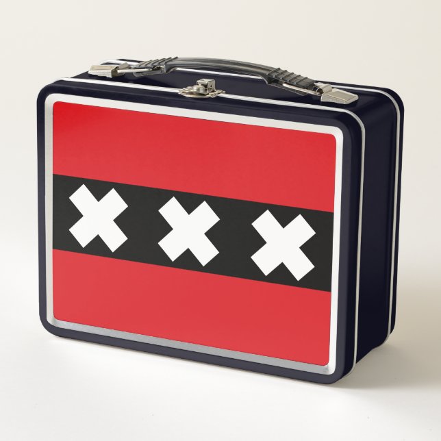 Lunch Box Flag of Amsterdam, Netherlands (Devant)
