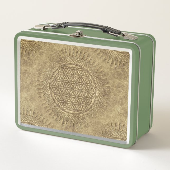 Lunch Box Fleur de vie - soleil - motif continu 4 (Devant)