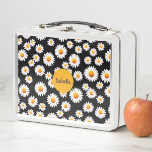 Lunch Box Fleur rose marguerite Botanique coloré motif enfan