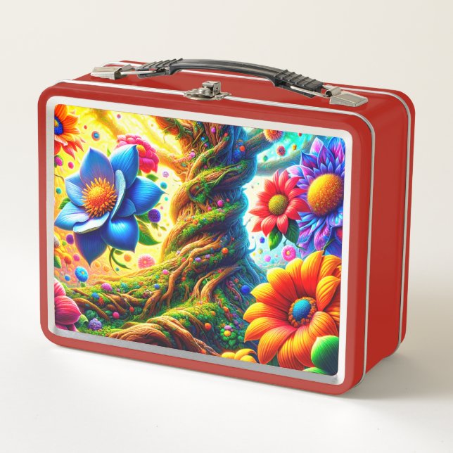 Lunch Box Fleurs colorées (Devant)