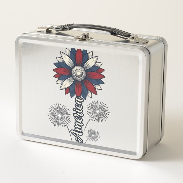 Lunch Box Fleurs de feu d'artifice vectoriel de conception p (Devant)