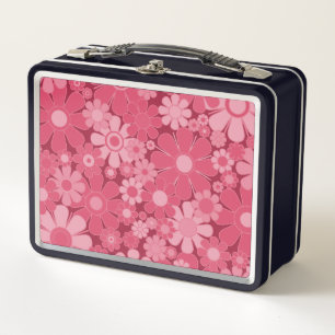 Lunch Box Fleurs de Jardin Rétro 60s les années 70 Y2K motif