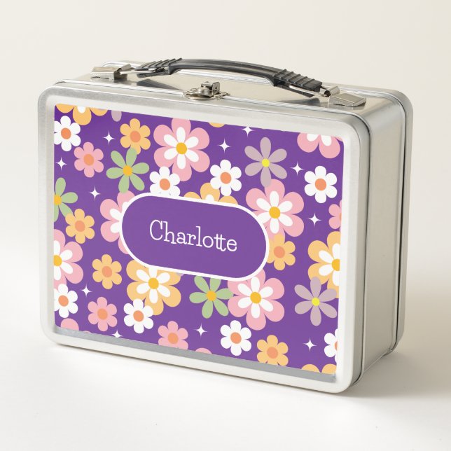 Lunch Box Fleurs de marguerite mignonnes féminines (Devant)