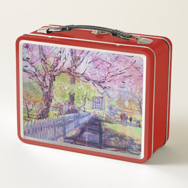 Lunch Box Fleurs de redbud roses à Williamsburg Virginie (Dos)