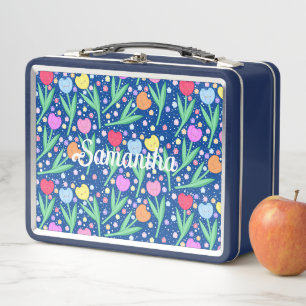 Lunch Box Fleurs de tulipes colorées