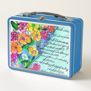 Lunch Box Fleurs et lettres
