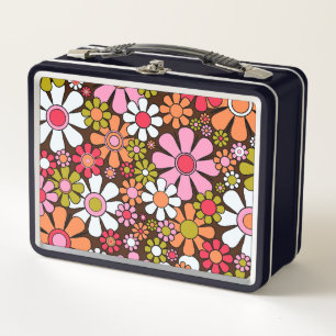 Lunch Box Fleurs Jardin Rétro Super Vintage 60s les années 7