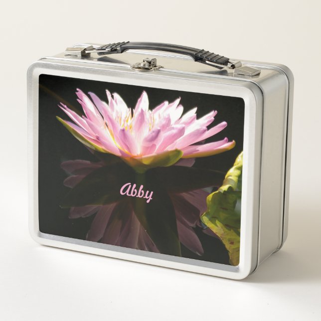 Lunch Box Fleurs Nénuphars Lotus Rose (Devant)
