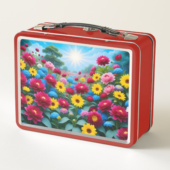 Lunch Box Fleurs printanières colorées (Dos)