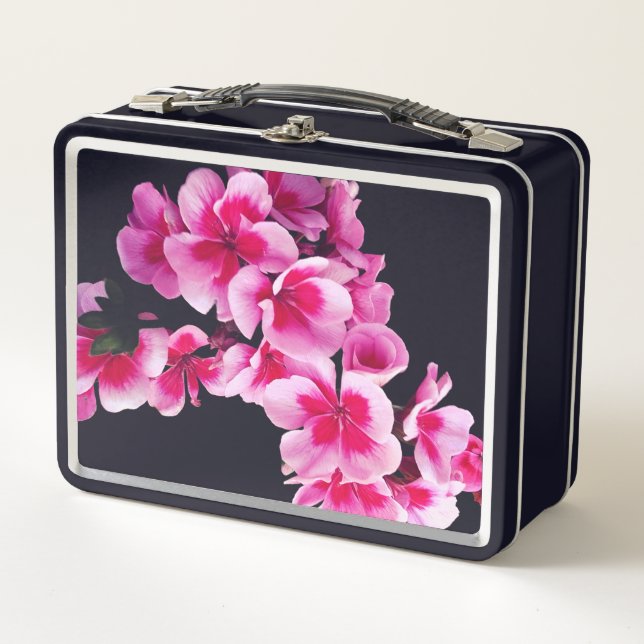 Lunch Box Fleurs roses (Devant)
