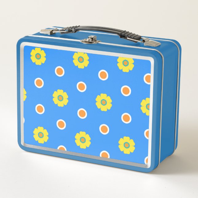 Lunch Box Fleurs vives et Pois (Devant)