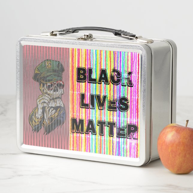 Lunch Box Flic squelette Black Lives Matter (En situation)