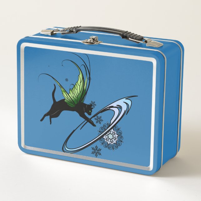 Lunch Box Flocon de neige de chat cosmique (Devant)