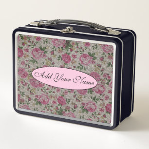 Lunch Box Floral Moderne Et Vintage Ajouter Votre Texte