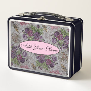 Lunch Box Floral Moderne Et Vintage Ajouter Votre Texte