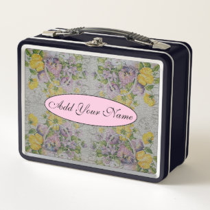 Lunch Box Floral Moderne Et Vintage Ajouter Votre Texte