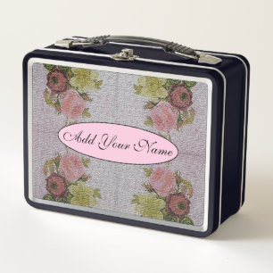 Lunch Box Floral Moderne Et Vintage Ajouter Votre Texte